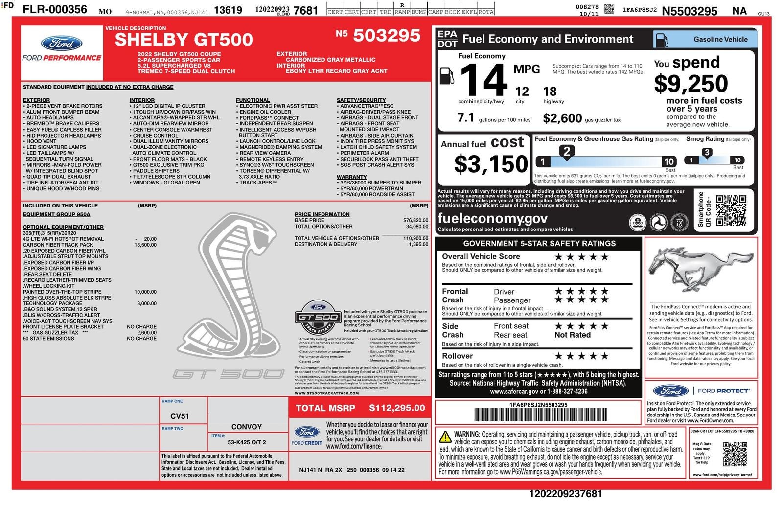 2022 Ford Mustang Shelby GT500