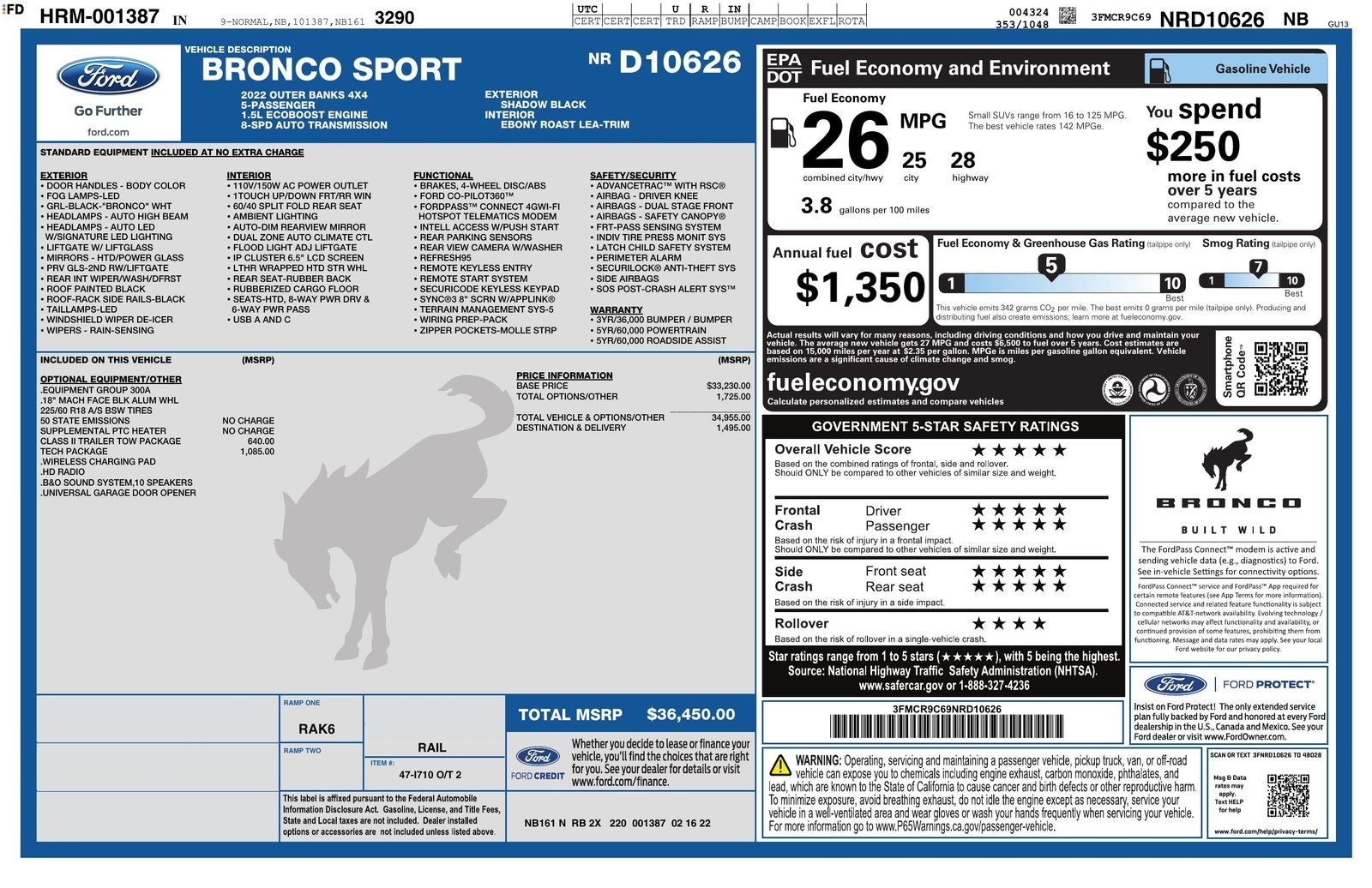 2022 Ford Bronco Sport Outer Banks