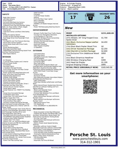 2020 Mercedes-Benz S-Class S 63 AMG® 4MATIC®