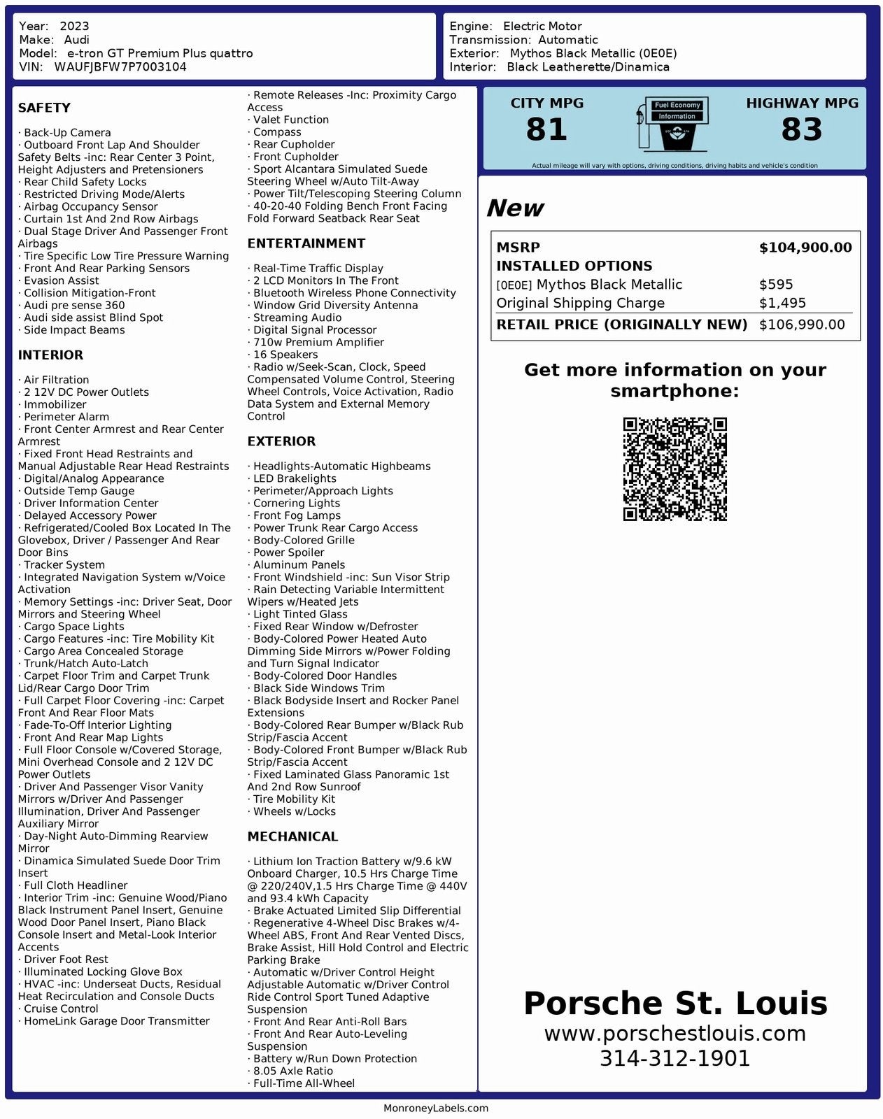 2023 Audi e-tron GT Premium Plus quattro