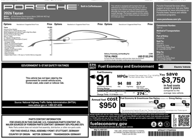 2026 Porsche Taycan Base