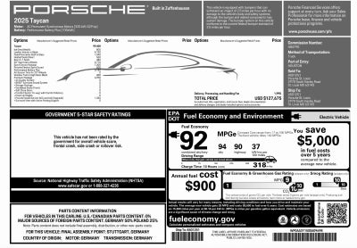 2025 Porsche Taycan Taycan
