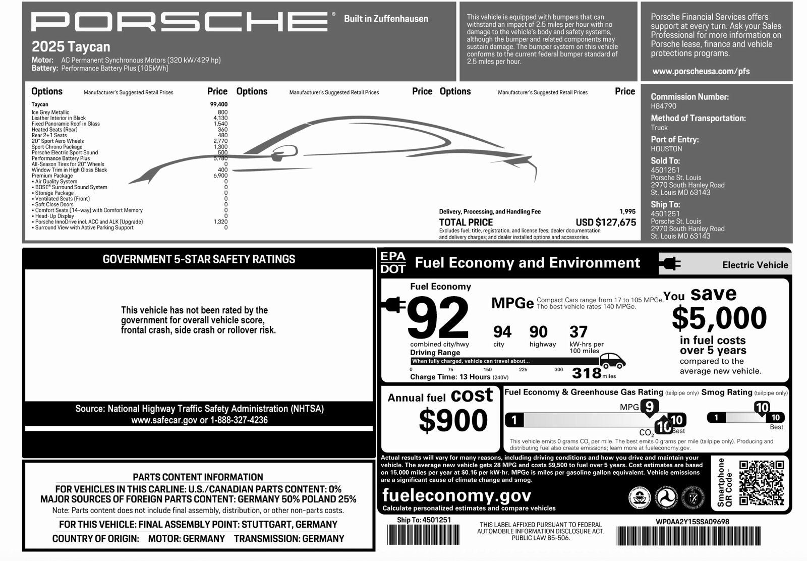 2025 Porsche Taycan Taycan