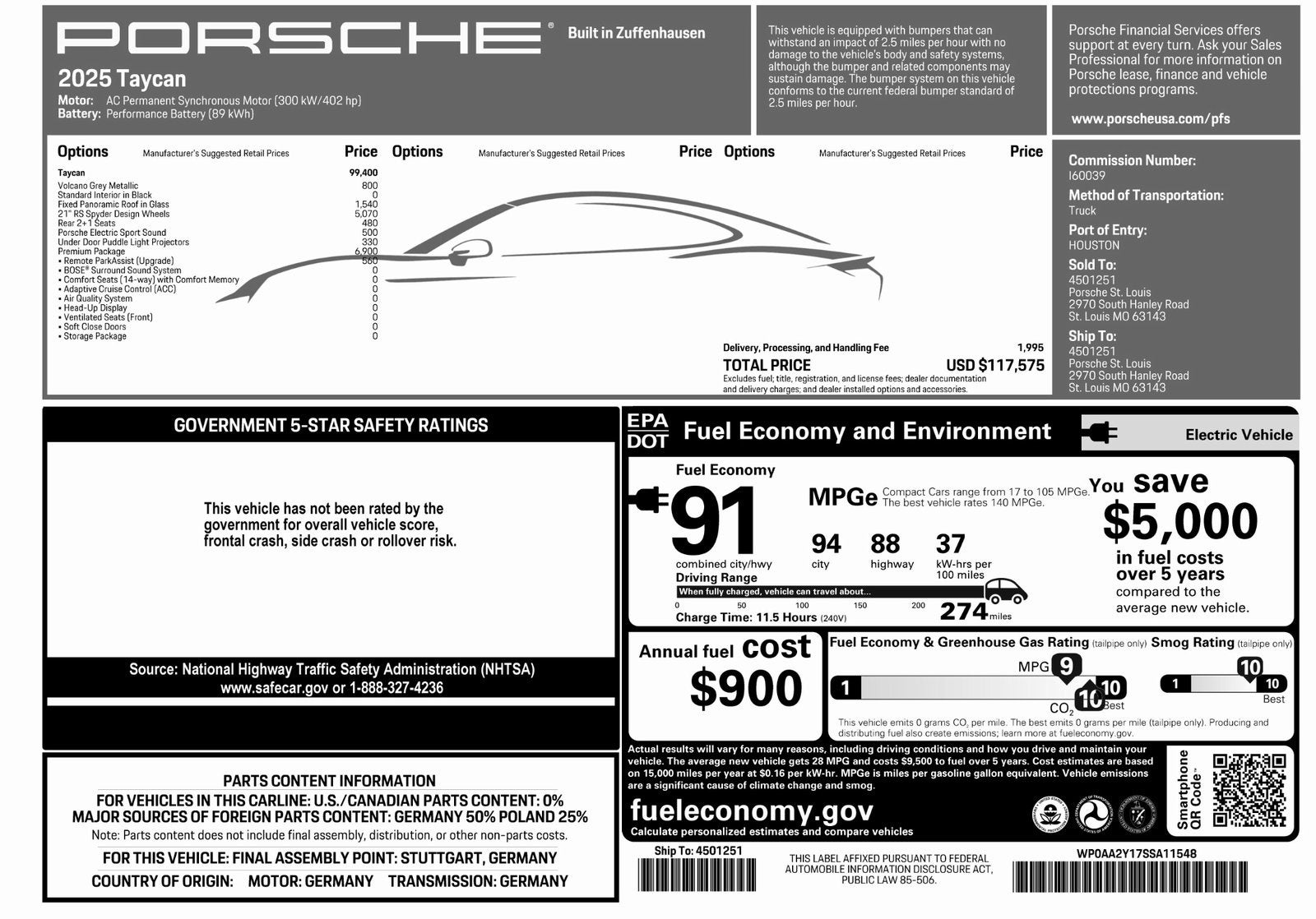 2025 Porsche Taycan Taycan
