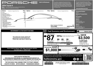 2026 Porsche Taycan 4