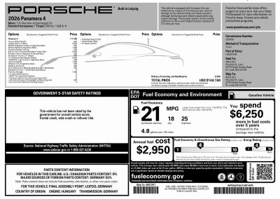 2026 Porsche Panamera Panamera 4