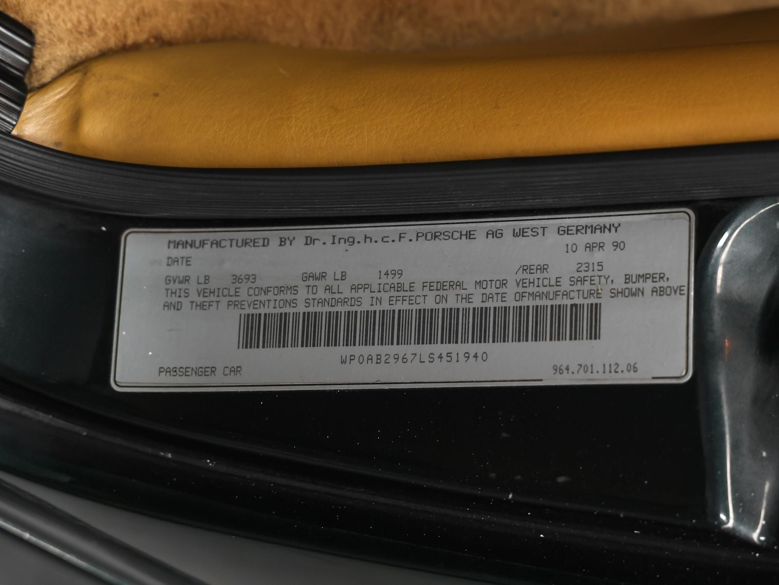 1990 Porsche 911 911 Carrera 2 Coupe