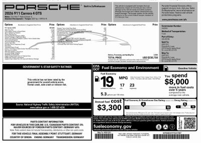 2026 Porsche 911 911 Carrera 4 GTS
