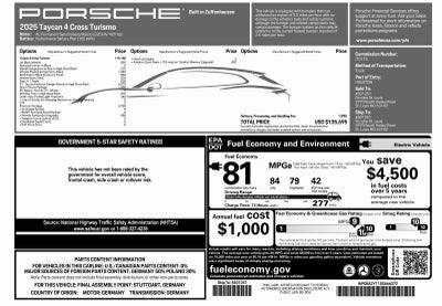 2025 Porsche Taycan Taycan 4 Cross Turismo
