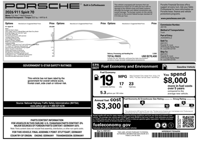 2026 Porsche 911 911 Spirit 70