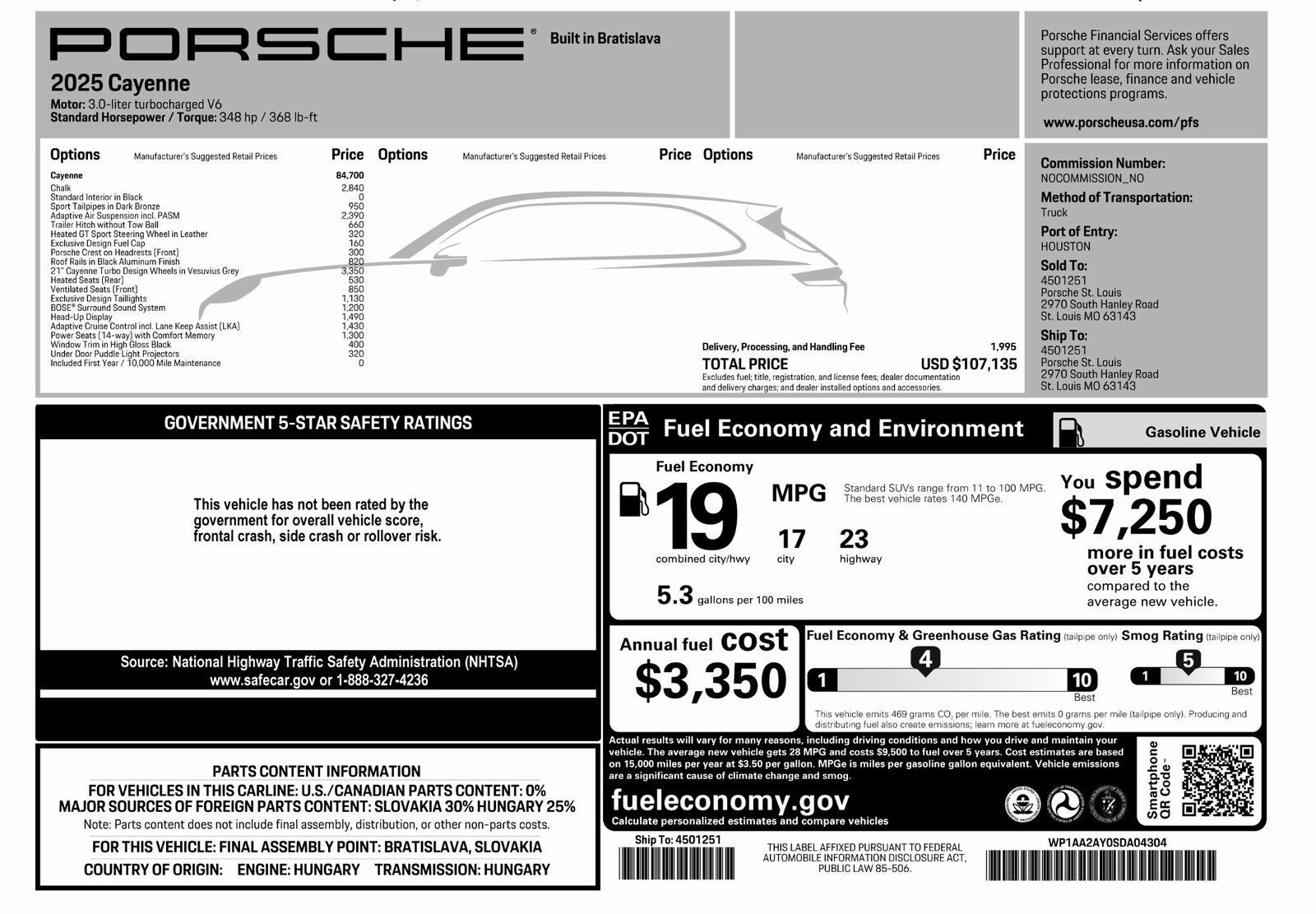 2025 Porsche Cayenne Base