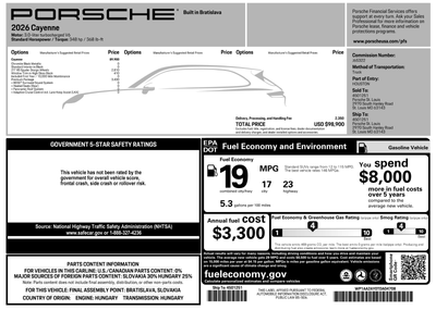 2026 Porsche Cayenne Base