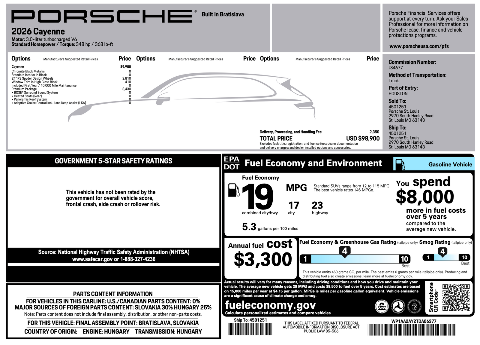 2026 Porsche Cayenne Cayenne
