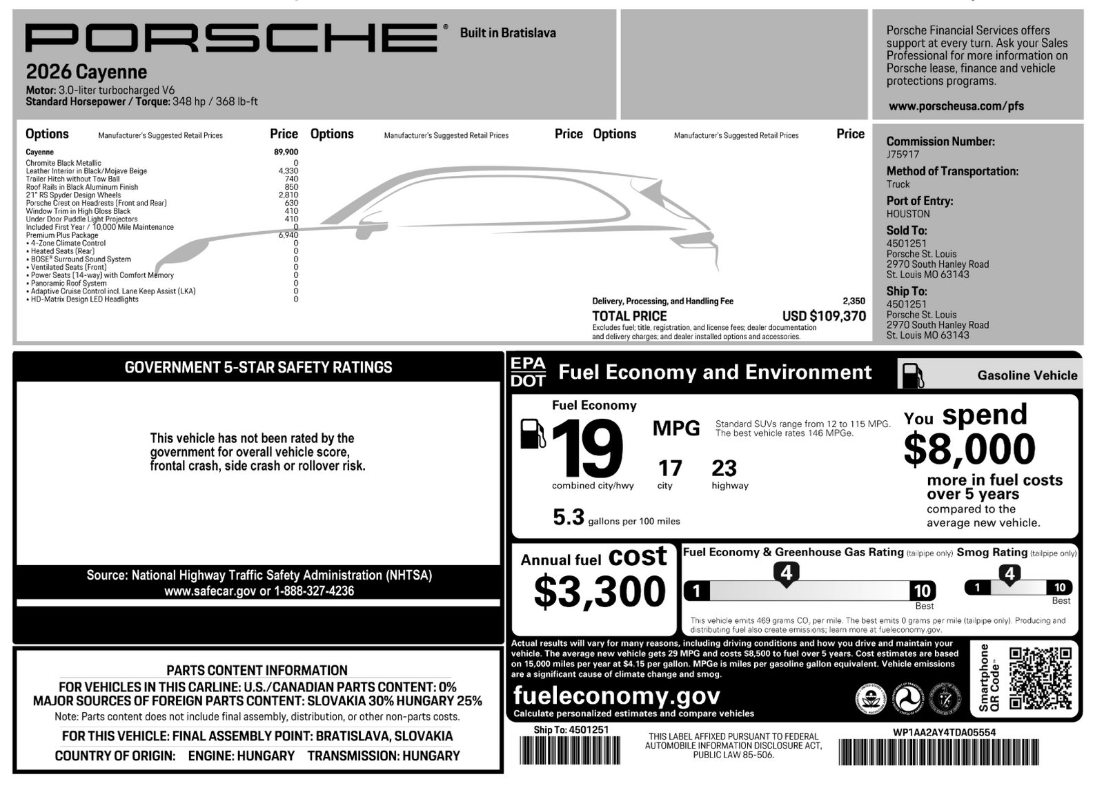 2026 Porsche Cayenne Base