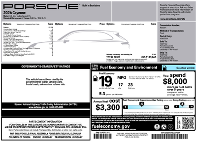 2026 Porsche Cayenne Cayenne
