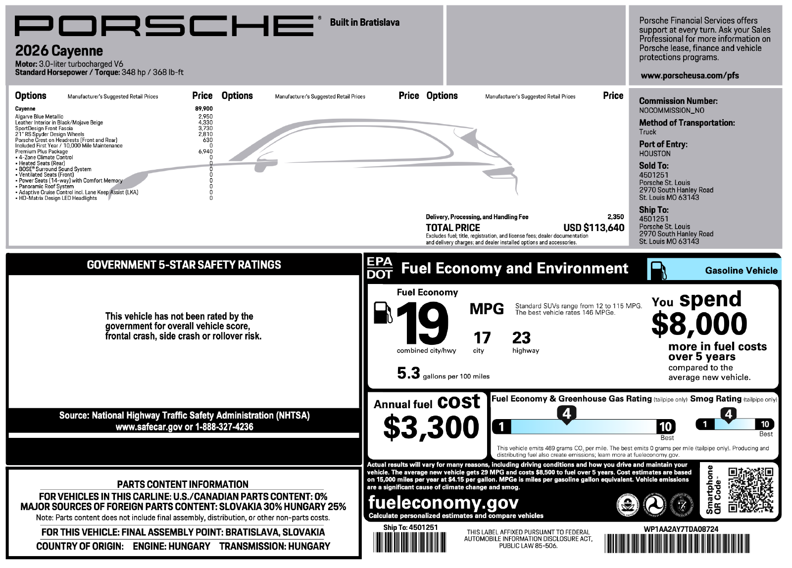2026 Porsche Cayenne Cayenne