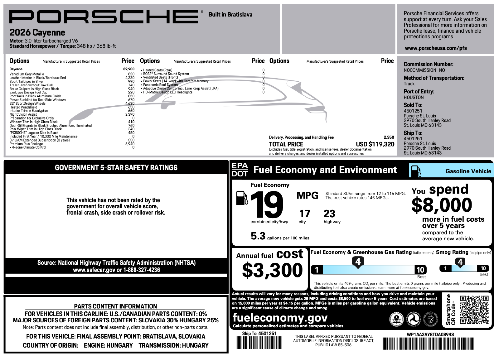 2026 Porsche Cayenne Cayenne