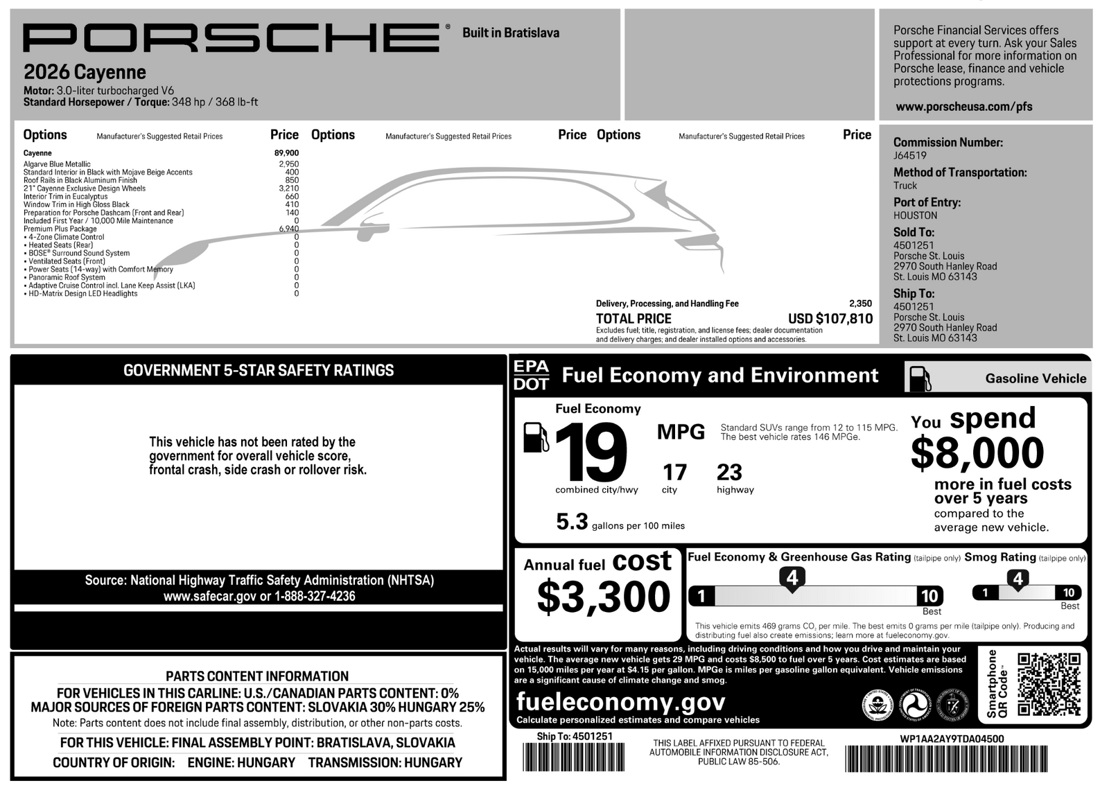 2026 Porsche Cayenne Base