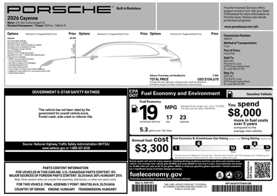 2026 Porsche Cayenne Cayenne