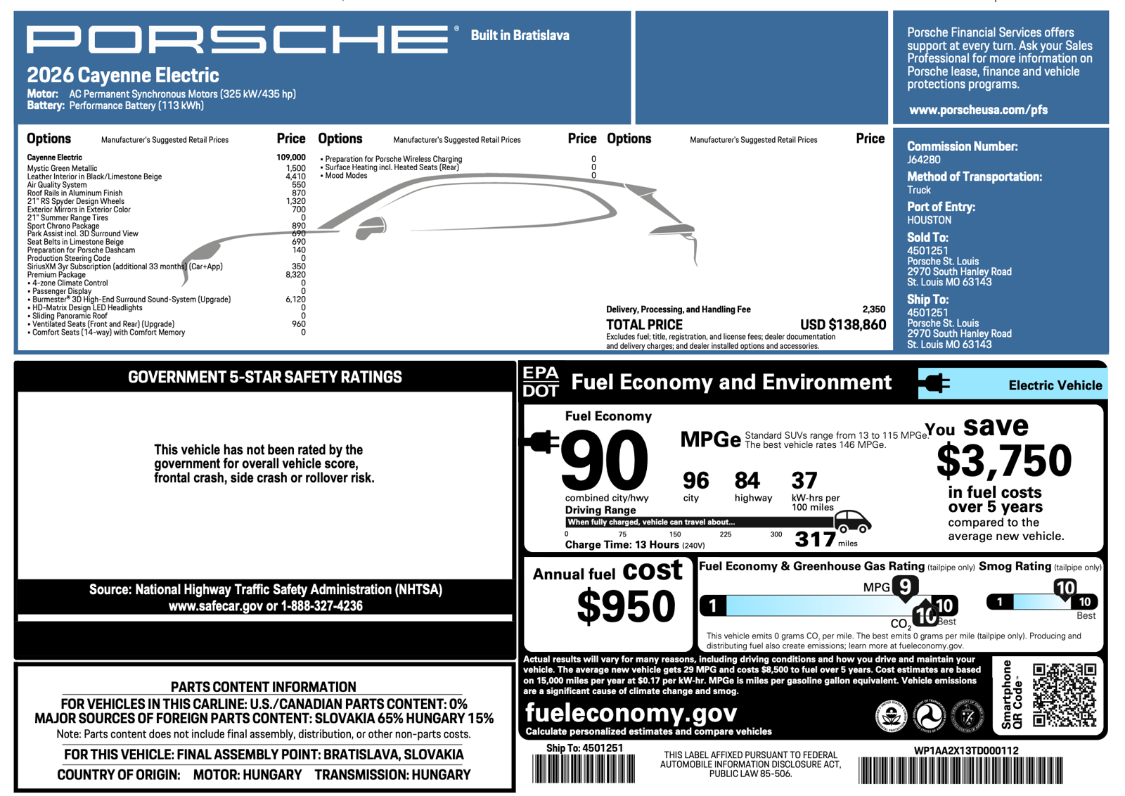 2026 Porsche Cayenne Cayenne Electric