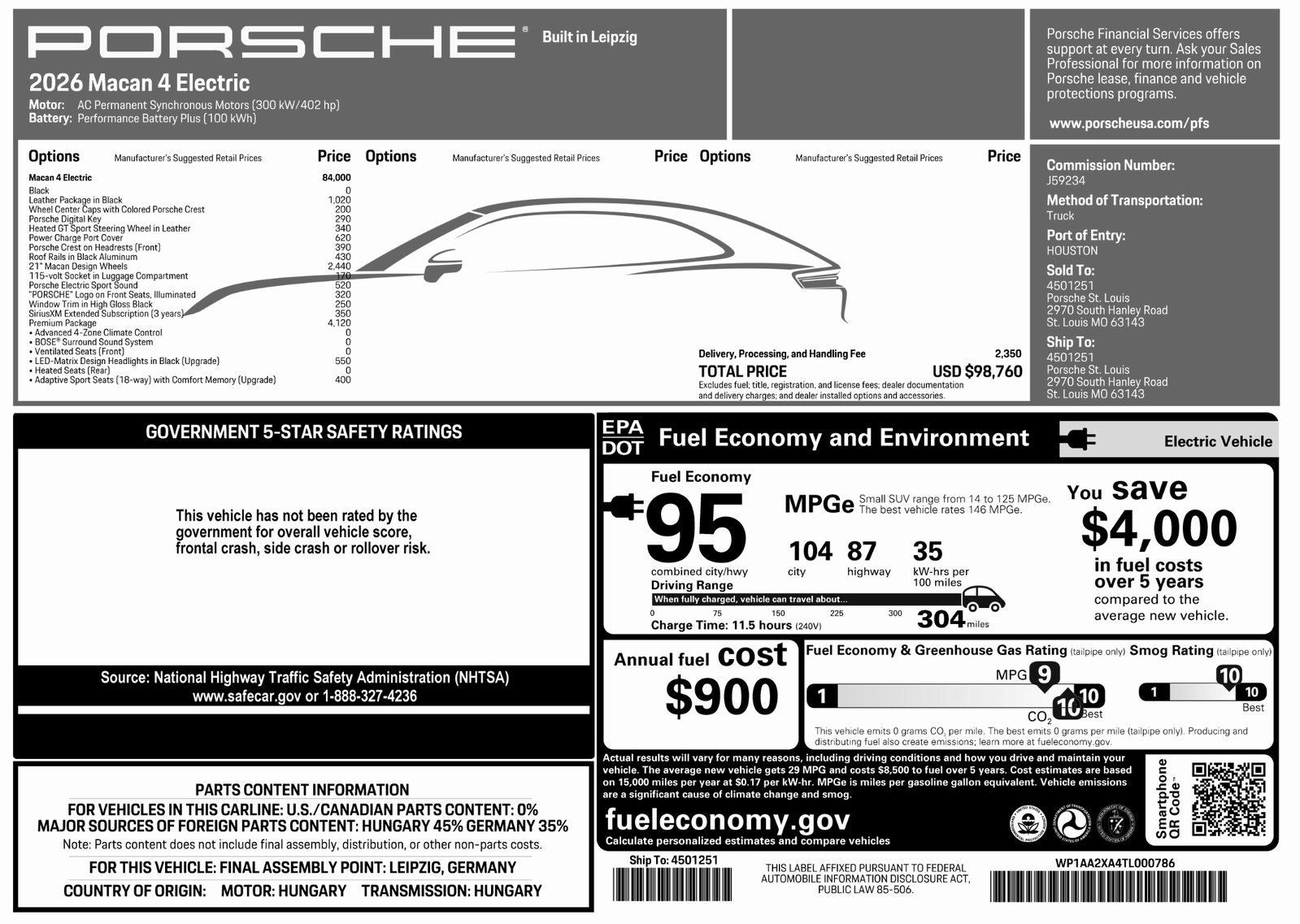 2026 Porsche Macan 4 Electric