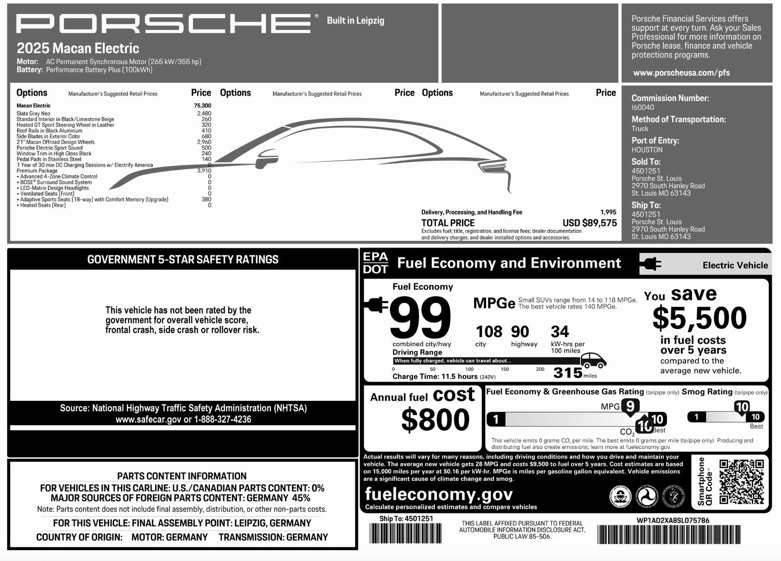 2025 Porsche Macan Macan Electric