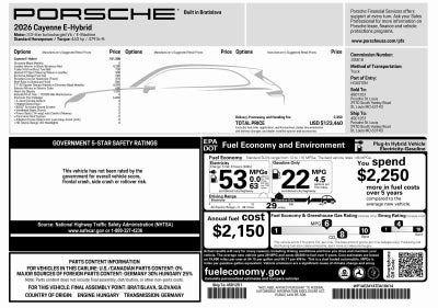 2026 Porsche Cayenne Cayenne E-Hybrid