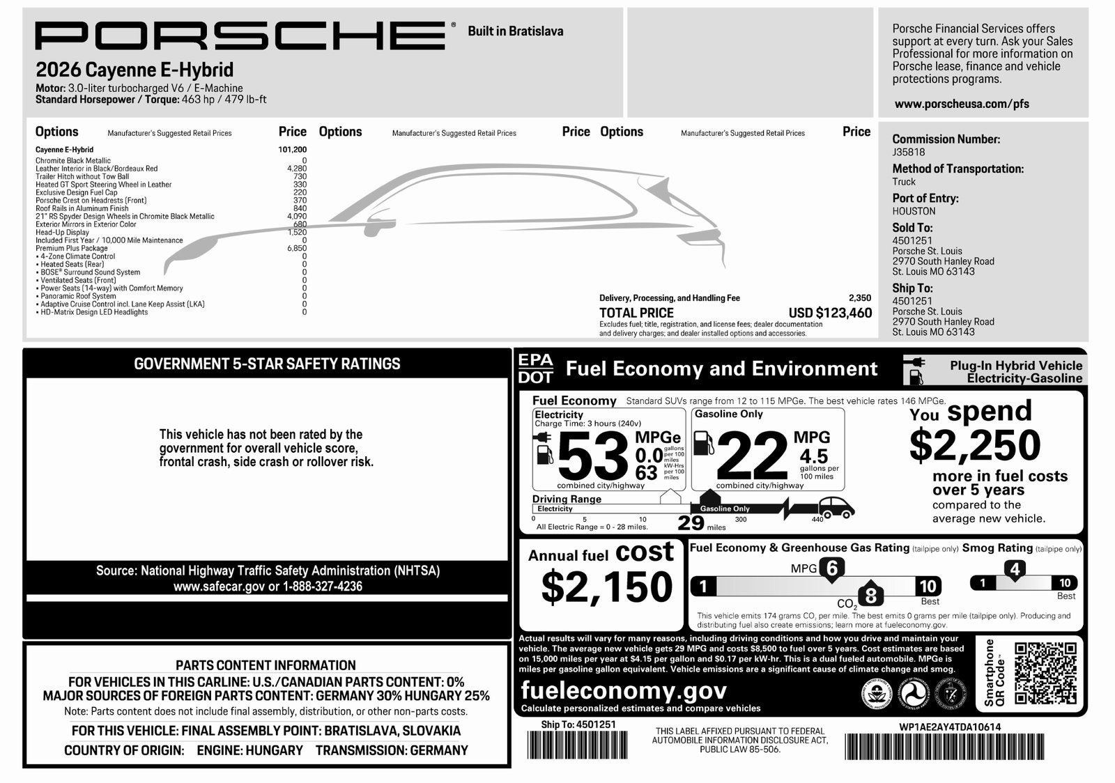 2026 Porsche Cayenne Cayenne E-Hybrid
