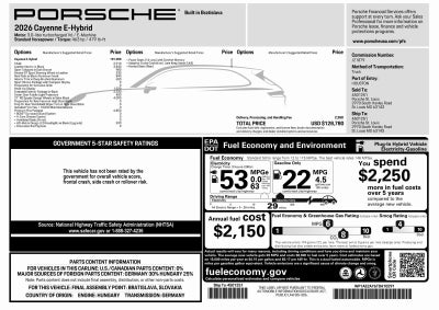 2026 Porsche Cayenne Cayenne E-Hybrid