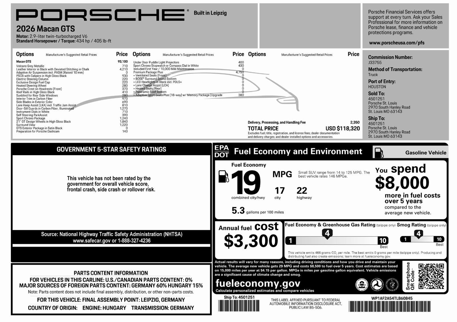2026 Porsche Macan Macan GTS