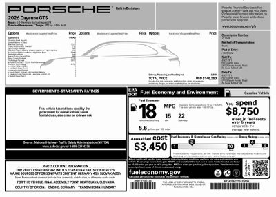 2026 Porsche Cayenne Cayenne GTS