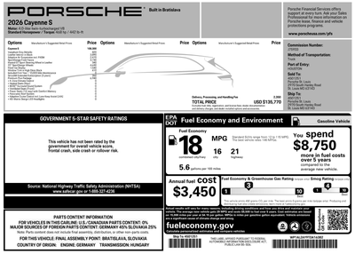 2026 Porsche Cayenne Cayenne S
