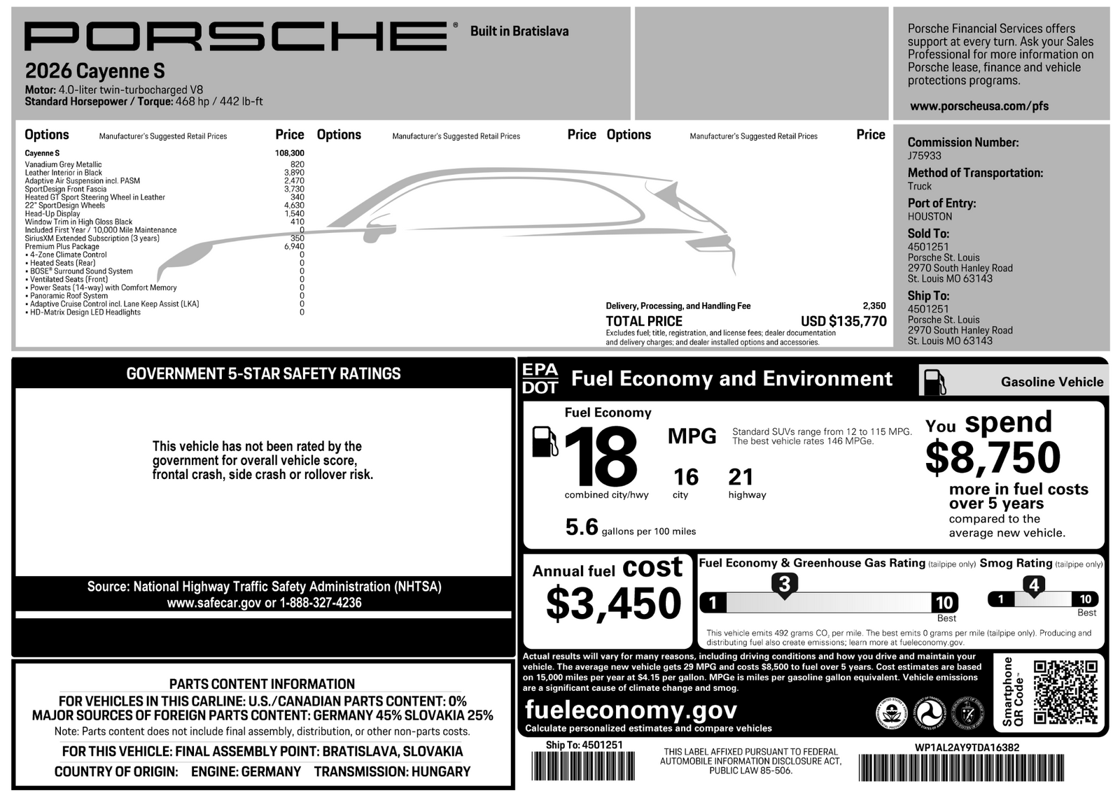 2026 Porsche Cayenne Cayenne S