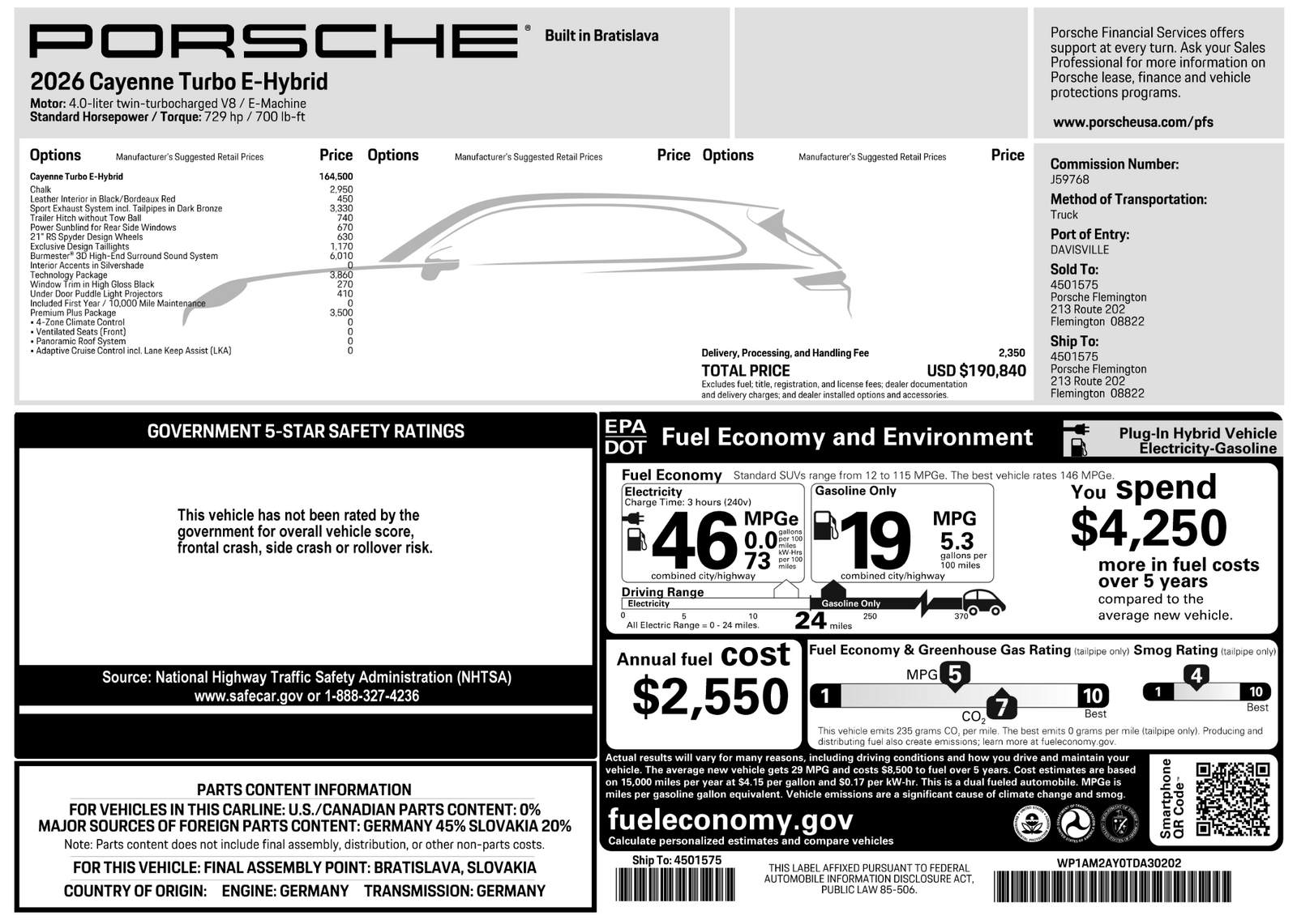 2026 Porsche Cayenne Turbo E-Hybrid
