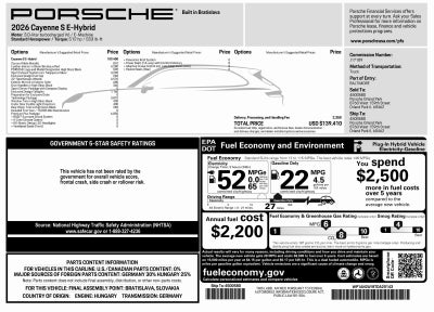 2026 Porsche Cayenne Cayenne S E-Hybrid