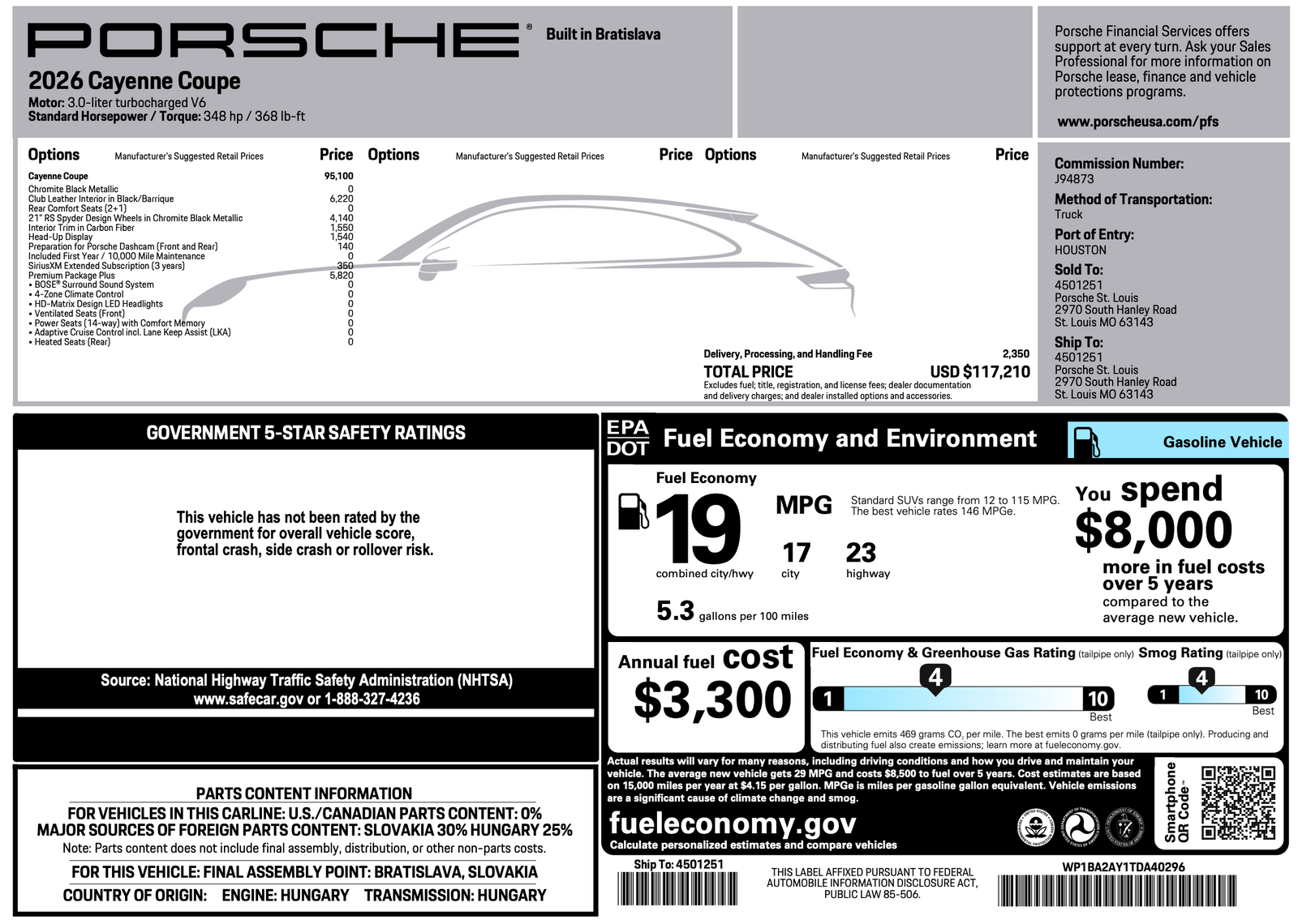 2026 Porsche Cayenne Cayenne Coupe