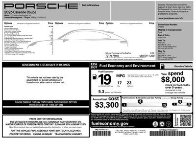 2026 Porsche Cayenne Coupe