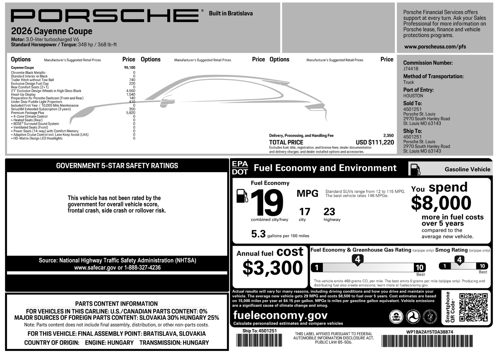 2026 Porsche Cayenne Coupe