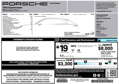 2026 Porsche Cayenne Cayenne Coupe
