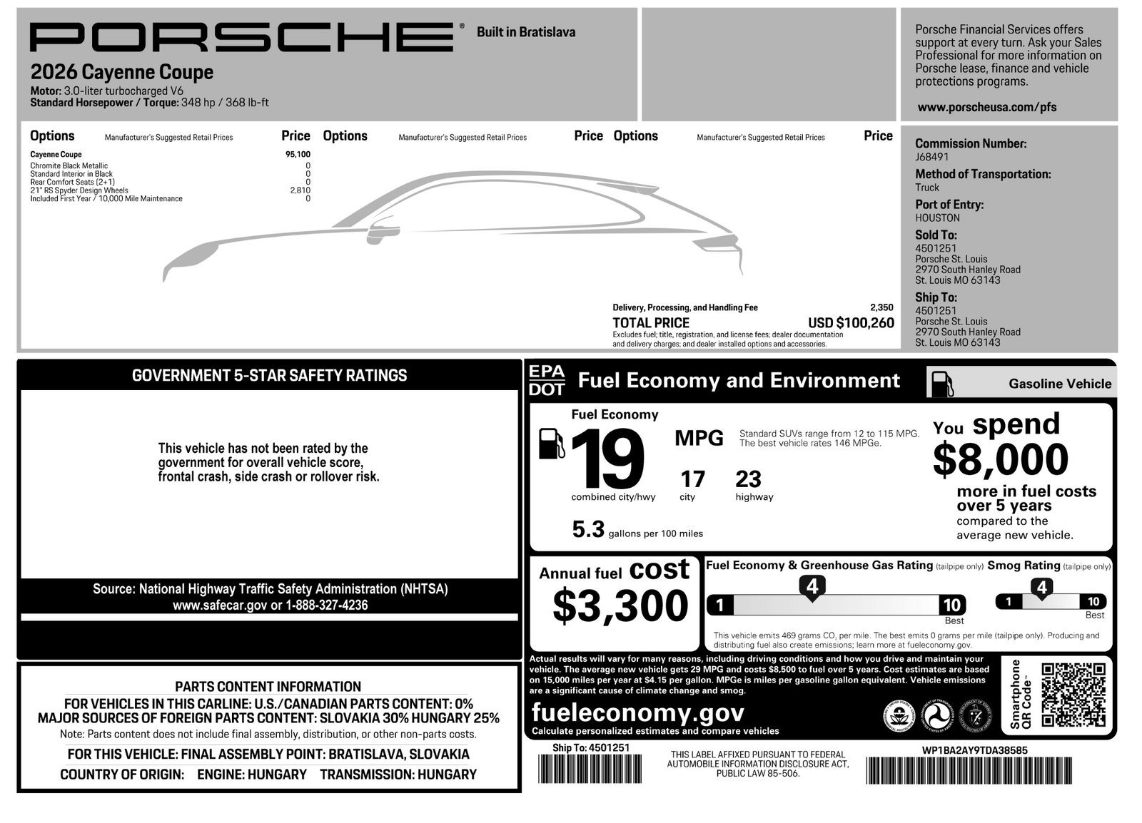 2026 Porsche Cayenne Coupe