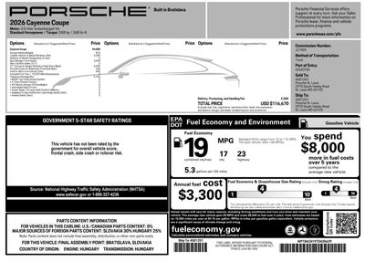 2026 Porsche Cayenne Cayenne Coupe