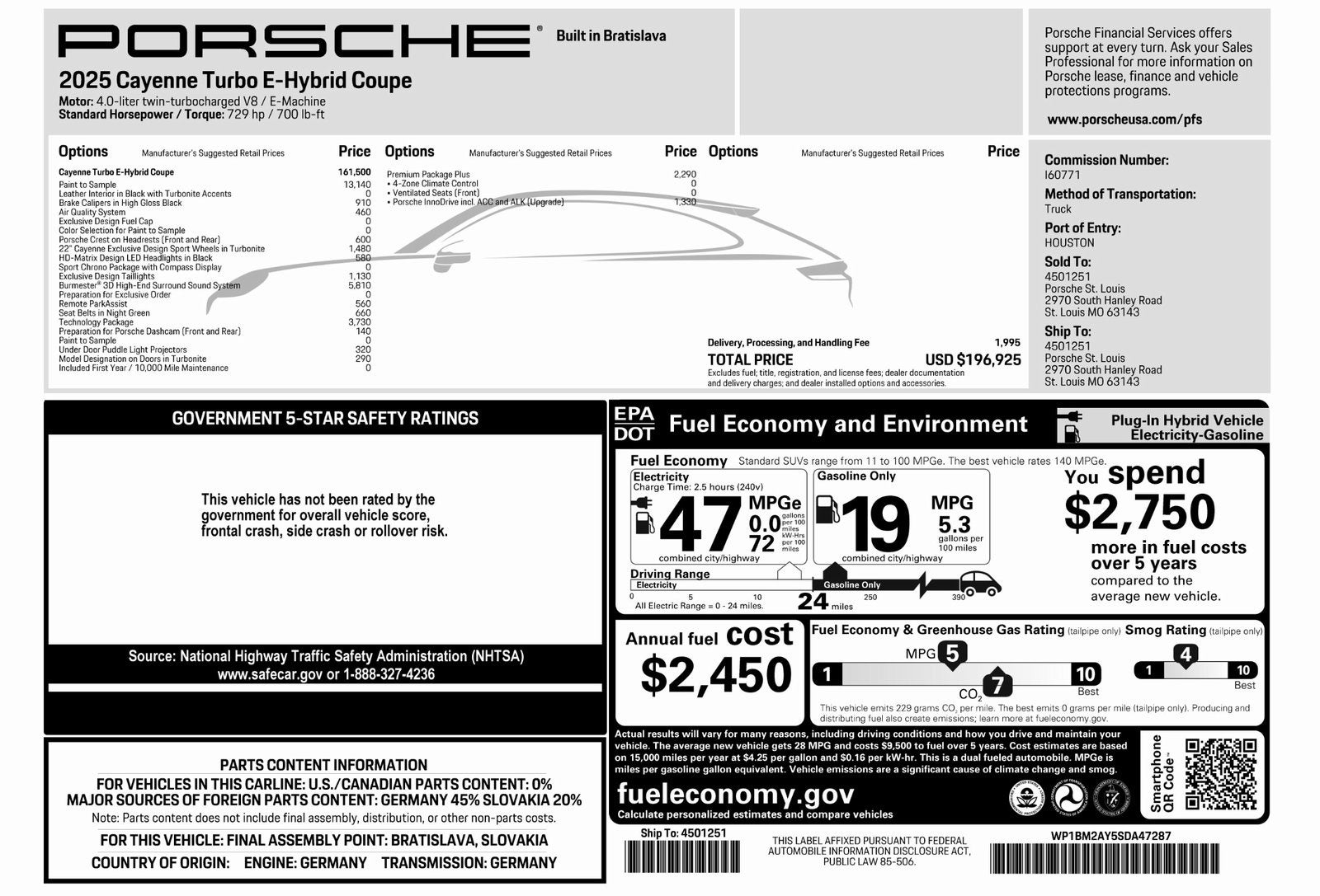 2025 Porsche Cayenne Turbo E-Hybrid