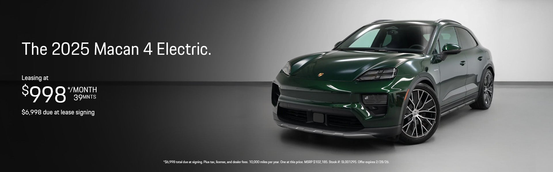 2025 Macan 4 Electric lease special banner