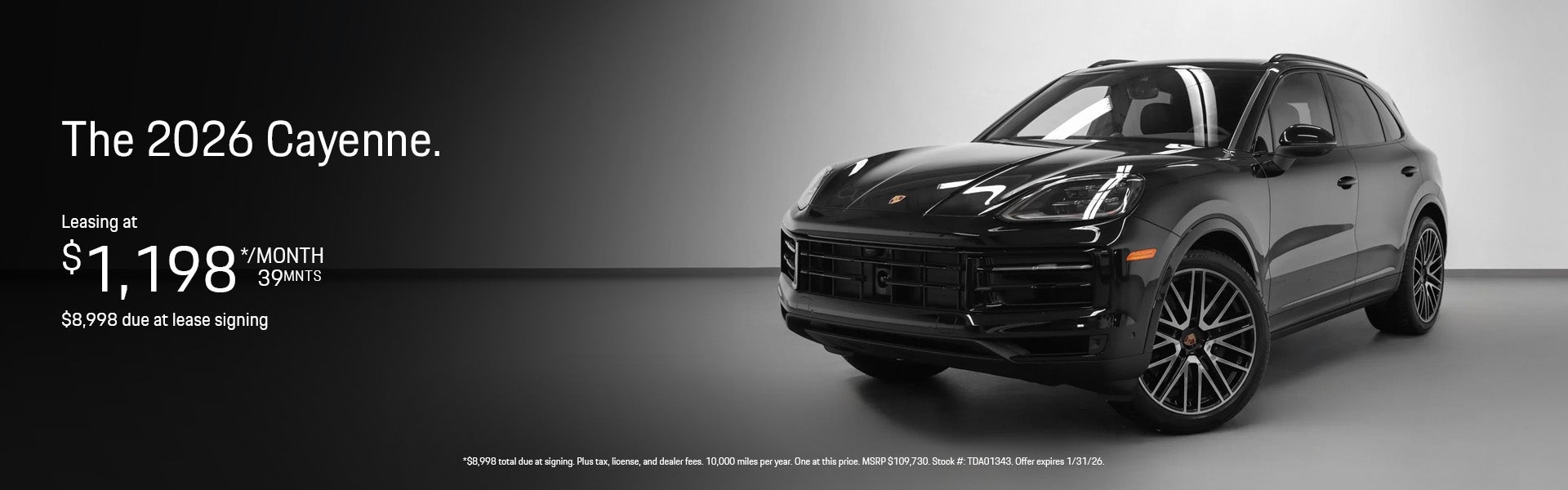 2026 Cayenne special banner