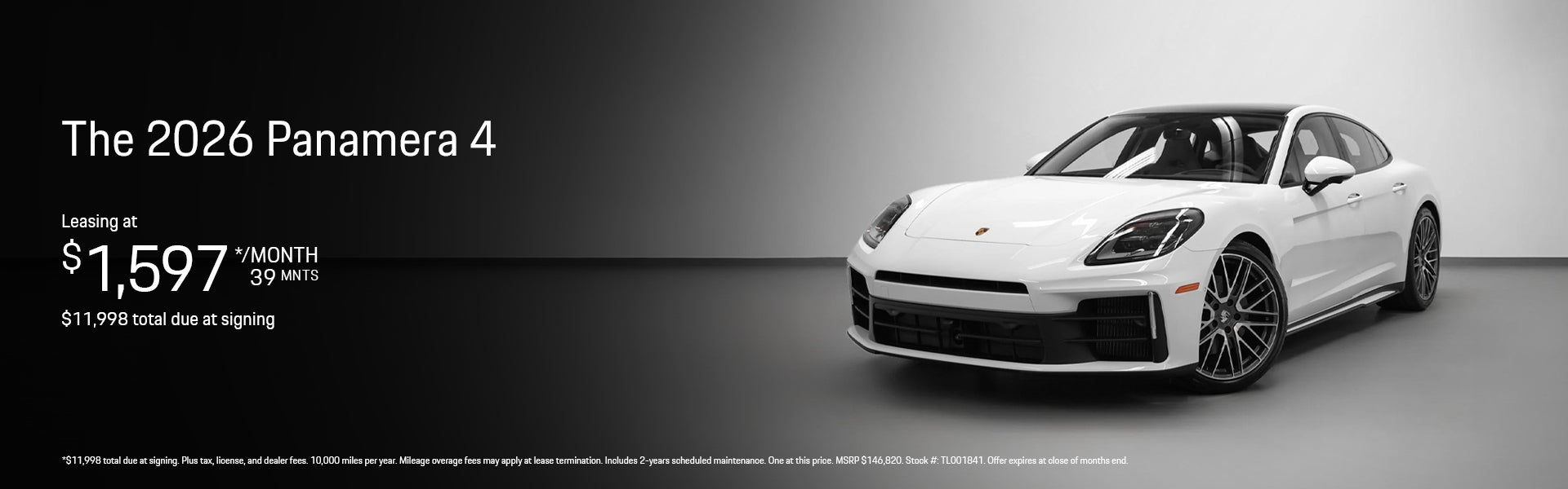 2026 Panamera 4 Lease Banner