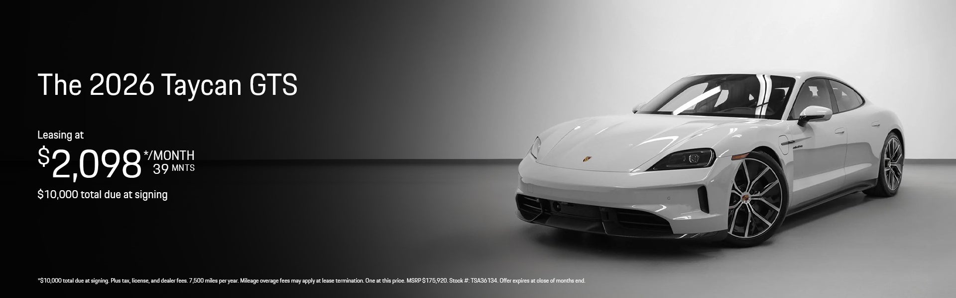2026 Taycan GTS Lease Banner