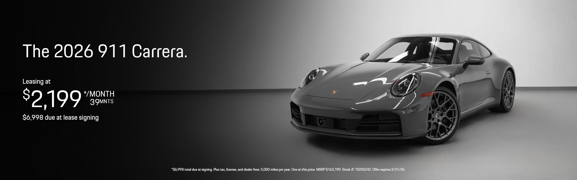 2026 911 Carrera Lease Special