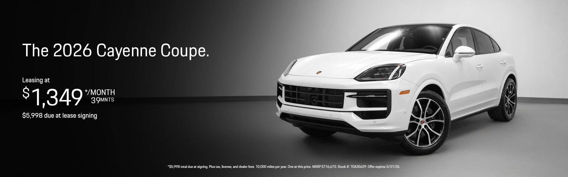 2026 Cayenne Coupe Lease Special