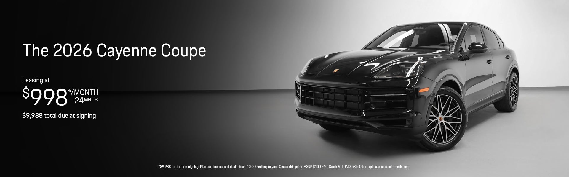 2026 Porsche Cayenne Coupe Lease Special