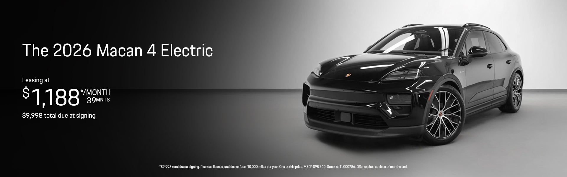 2026 Porsche Macan 4 Electric Lease Special